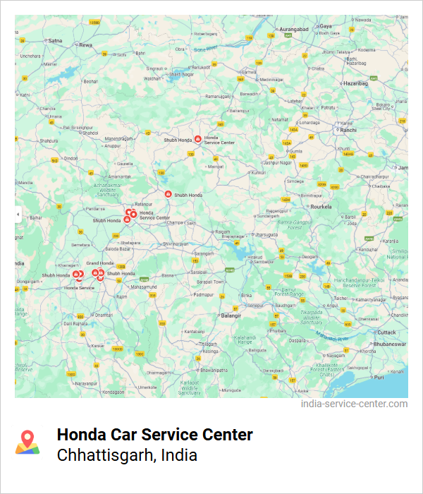Honda Car Service Center Near Me, Chhattisgarh, India