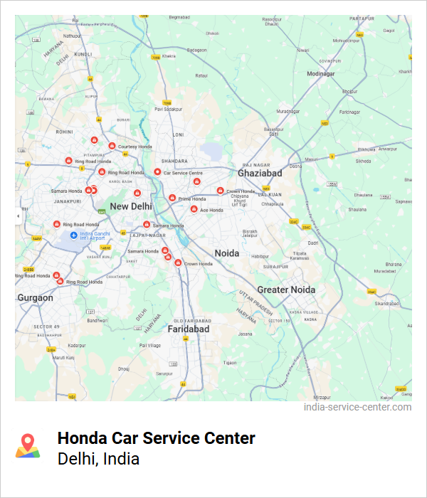 Honda Car Service Center Near Me, Delhi, India
