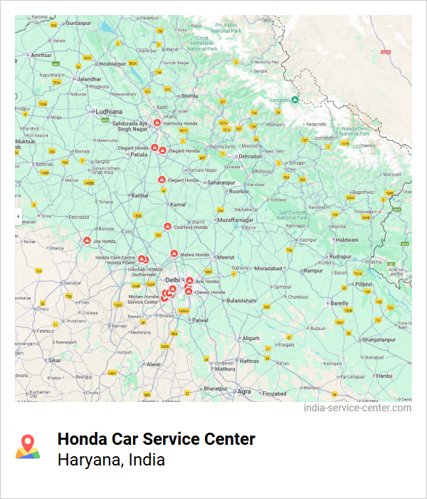 Honda Car Service Center Near Me, Haryana, India