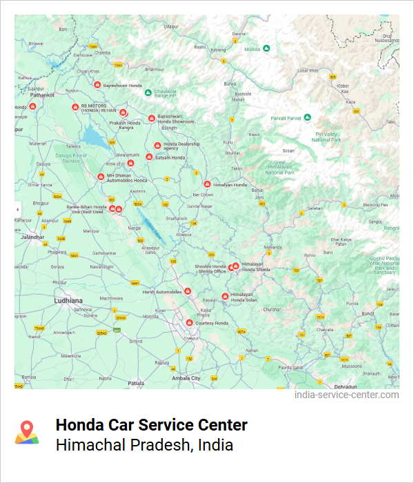 Honda Car Service Center Near Me, Himachal Pradesh, India