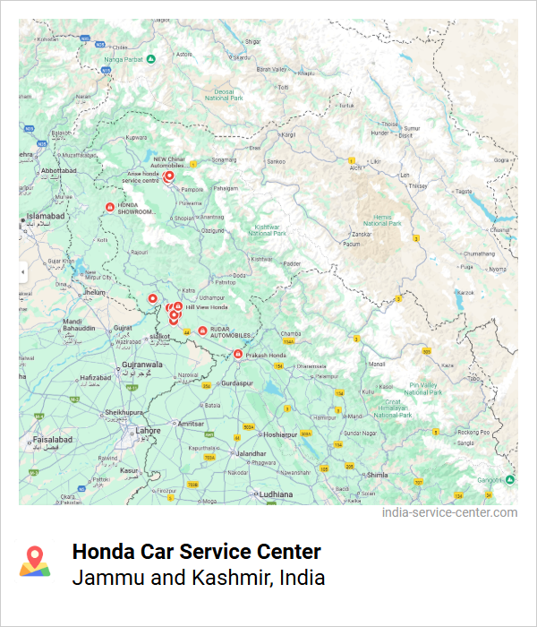 Honda Car Service Center Near Me, Jammu and Kashmir, India