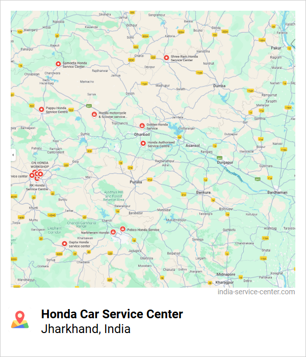 Honda Car Service Center Near Me, Jharkhand, India