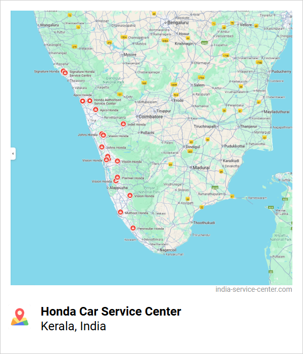 Honda Car Service Center Near Me, Kerala, India