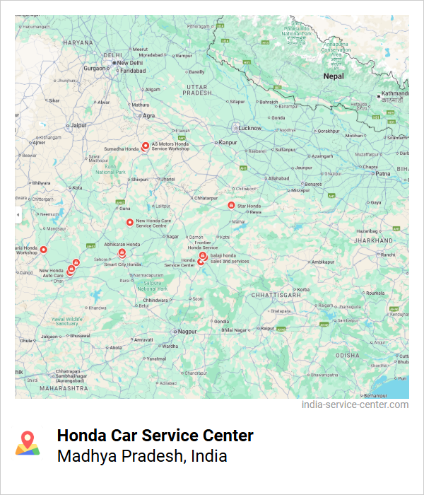 Honda Car Service Center Near Me, Madhya Pradesh, India