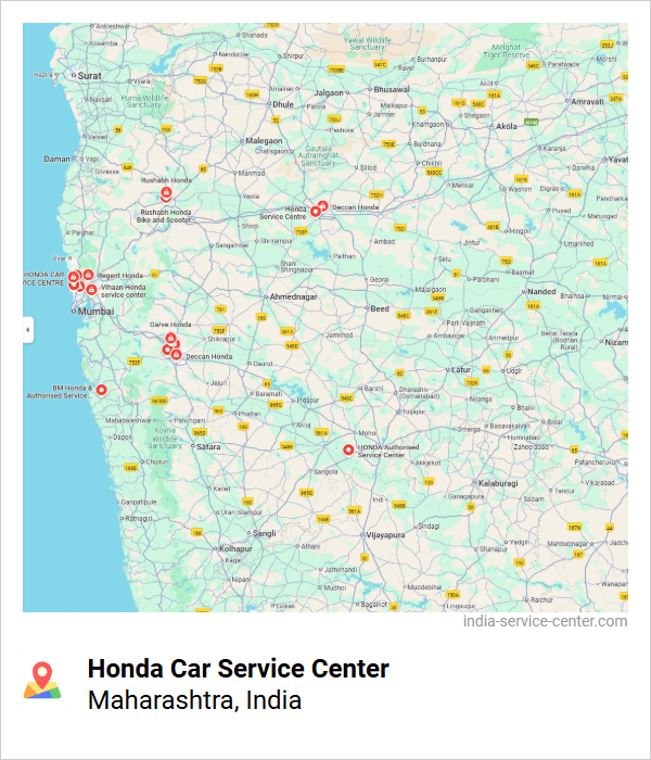 Honda Car Service Center Near Me, Maharashtra, India