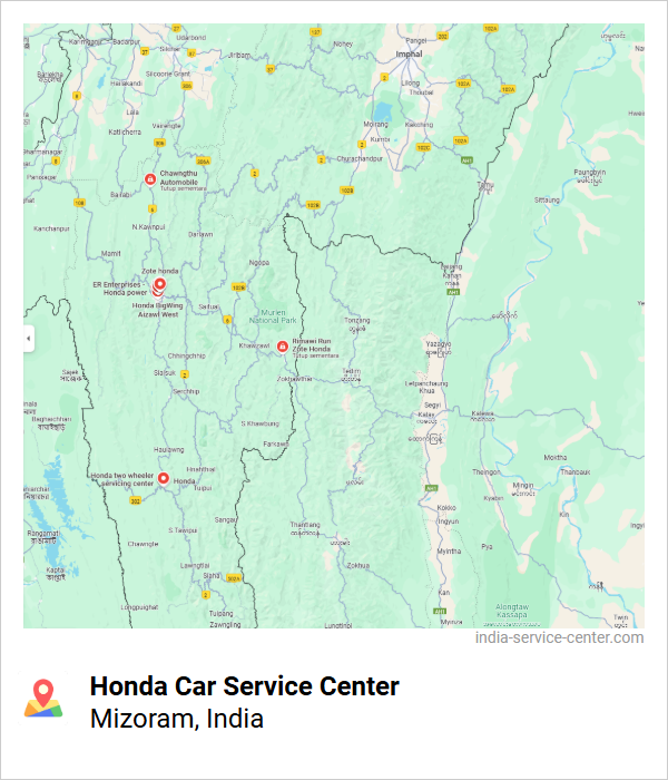 Honda Car Service Center Near Me, Mizoram, India