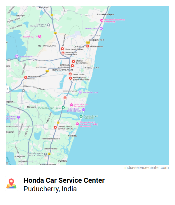 Honda Car Service Center Near Me, Puducherry, India
