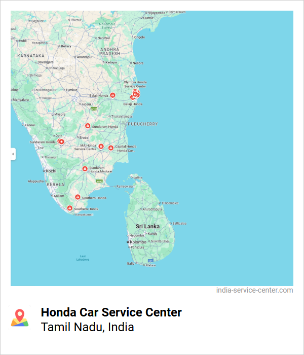 Honda Car Service Center Near Me, Tamil Nadu, India