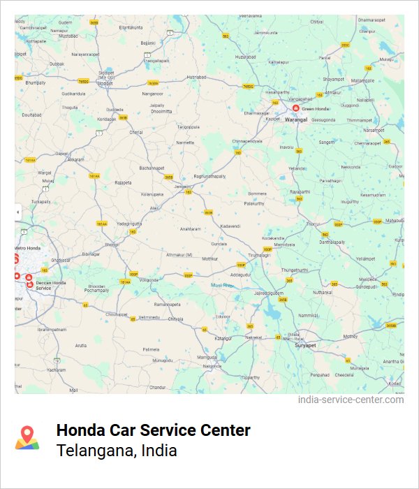 Honda Car Service Center Near Me, Telangana, India