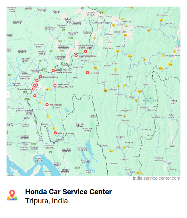 Honda Car Service Center Near Me, Tripura, India