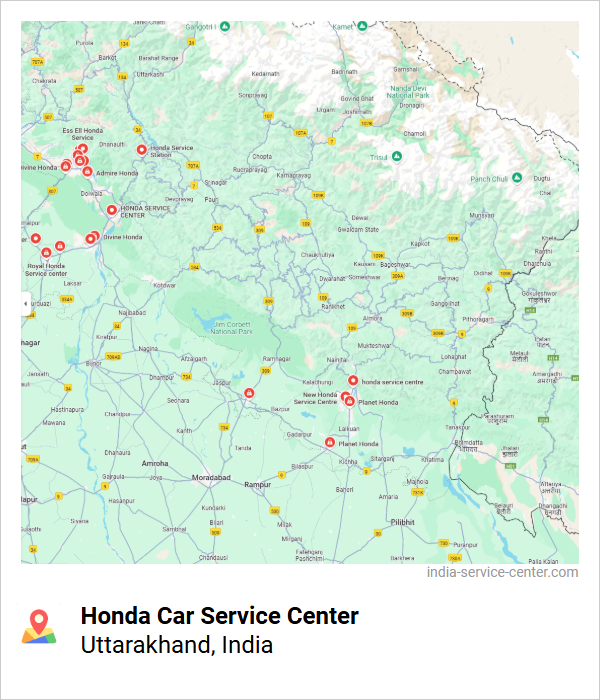 Honda Car Service Center Near Me, Uttarakhand, India