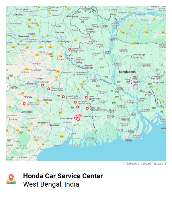 Honda Car Service Center Near Me, West Bengal, India