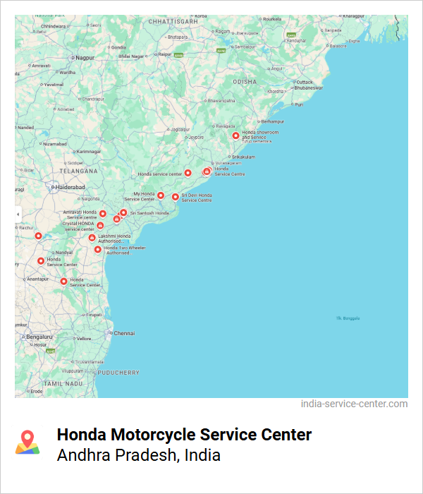 Honda Motorcycle Service Center Near Me, Andhra Pradesh, India