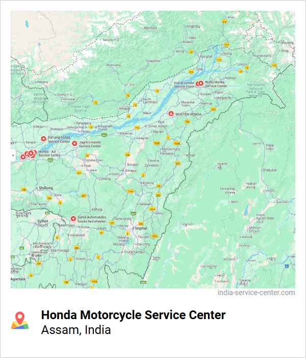 Honda Motorcycle Service Center Near Me, Assam, India