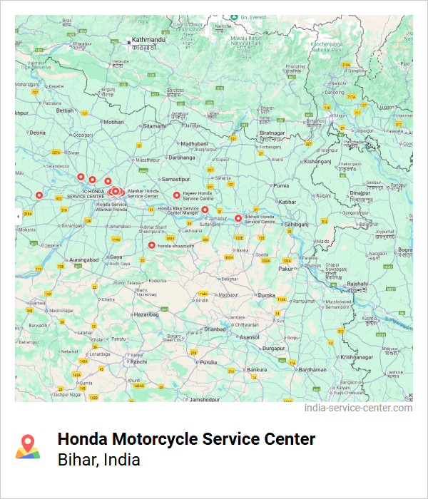 Honda Motorcycle Service Center Near Me, Bihar, India