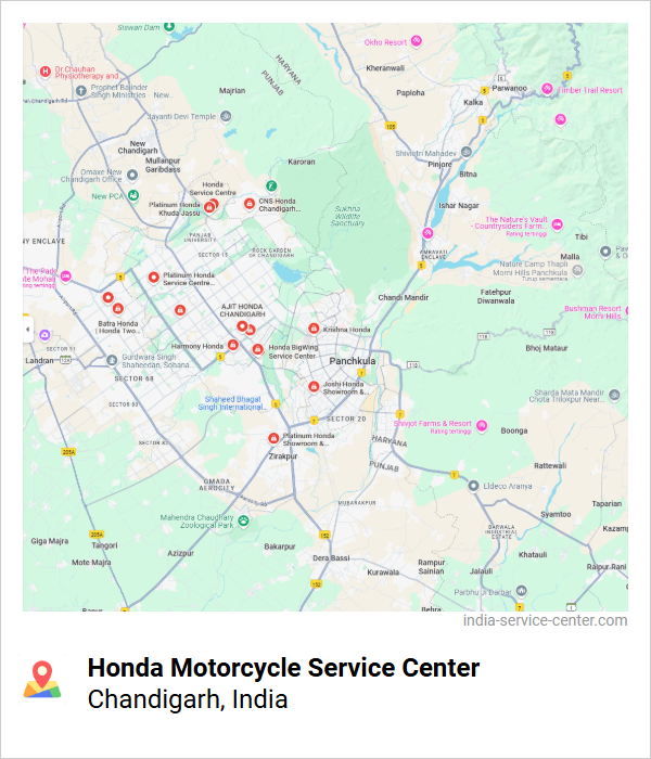 Honda Motorcycle Service Center Near Me, Chandigarh, India