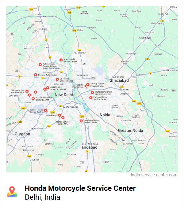 Honda Motorcycle Service Center Near Me, Delhi, India
