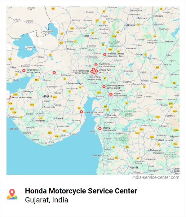 Honda Motorcycle Service Center Near Me, Gujarat, India