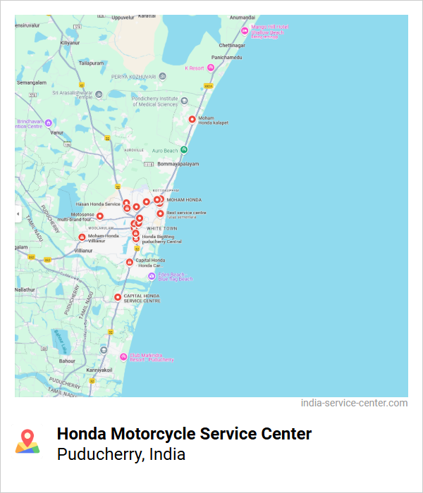 Honda Motorcycle Service Center Near Me, Puducherry, India