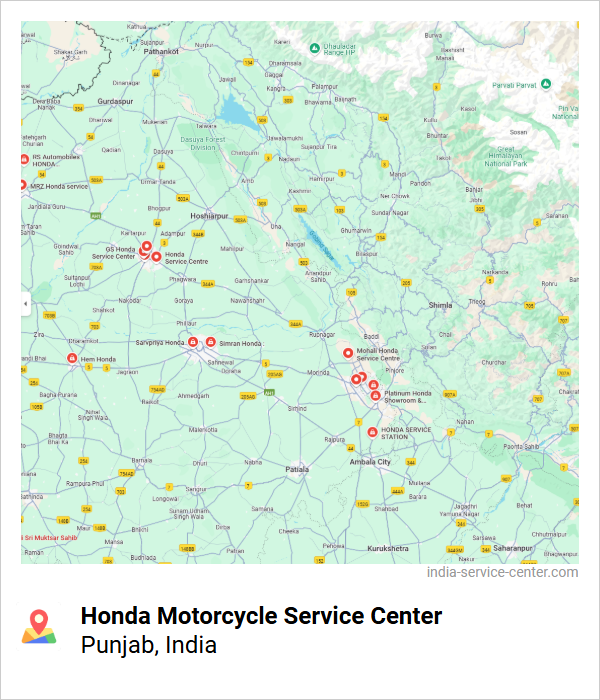 Honda Motorcycle Service Center Near Me, Punjab, India