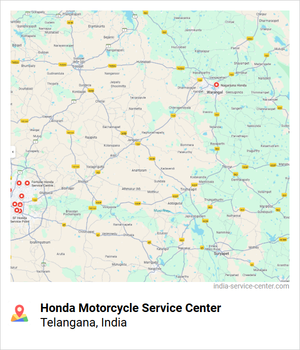 Honda Motorcycle Service Center Near Me, Telangana, India