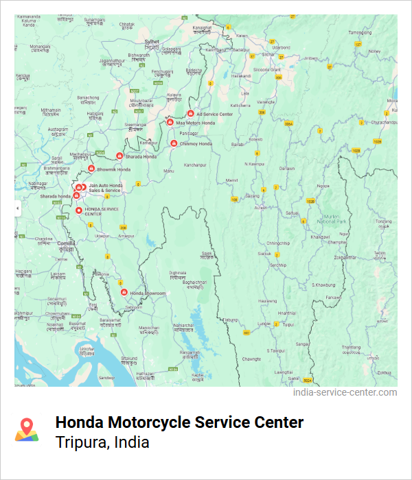 Honda Motorcycle Service Center Near Me, Tripura, India