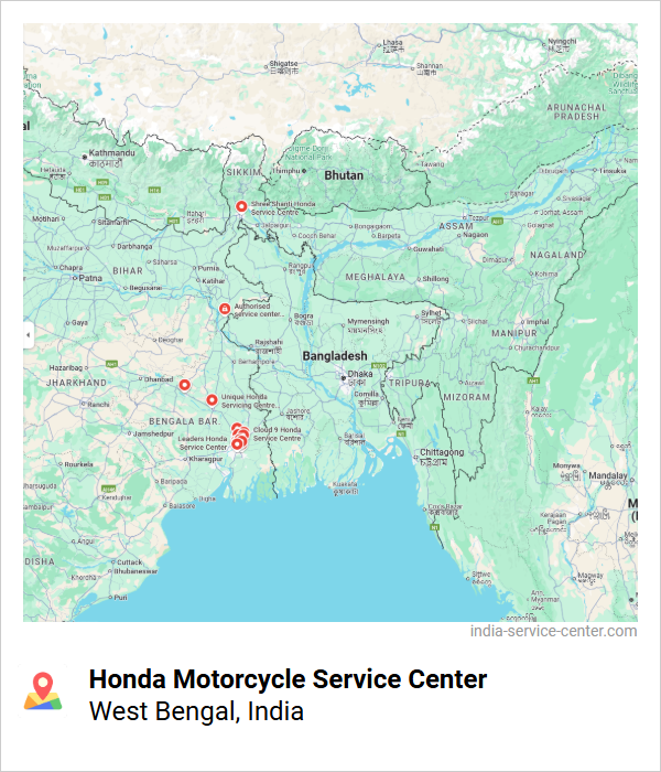 Honda Motorcycle Service Center Near Me, West Bengal, India