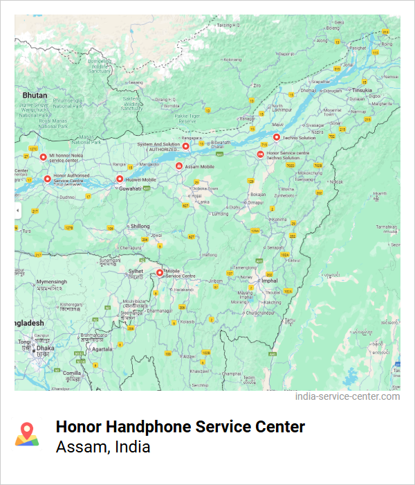 Honor Handphone Service Center Near Me, Assam, India