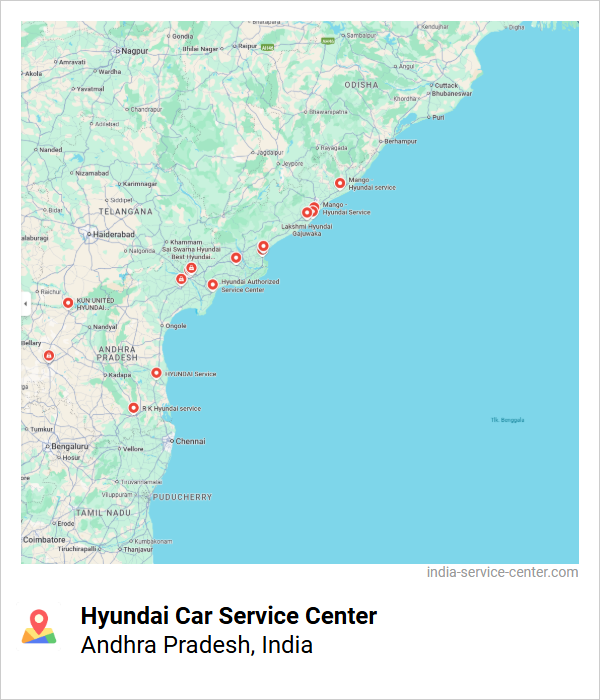 Hyundai Car Service Center Near Me, Andhra Pradesh, India