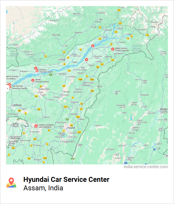 Hyundai Car Service Center Near Me, Assam, India