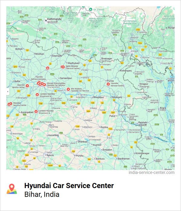 Hyundai Car Service Center Near Me, Bihar, India