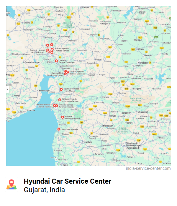 Hyundai Car Service Center Near Me, Gujarat, India