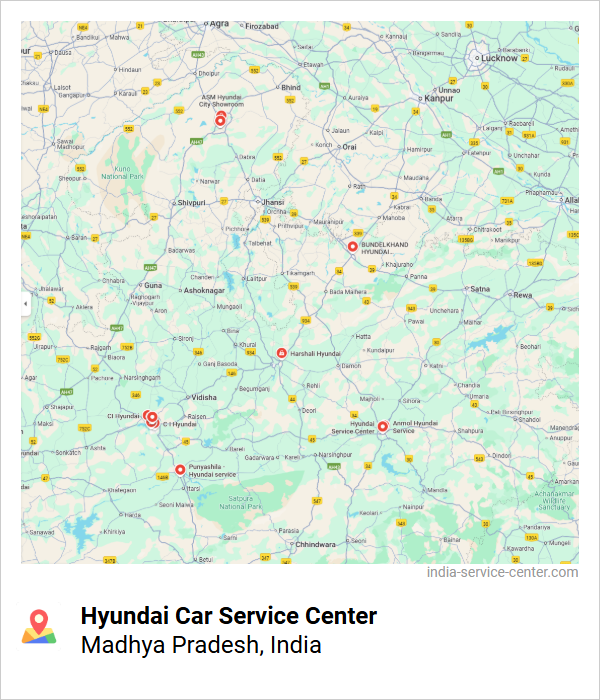 Hyundai Car Service Center Near Me, Madhya Pradesh, India