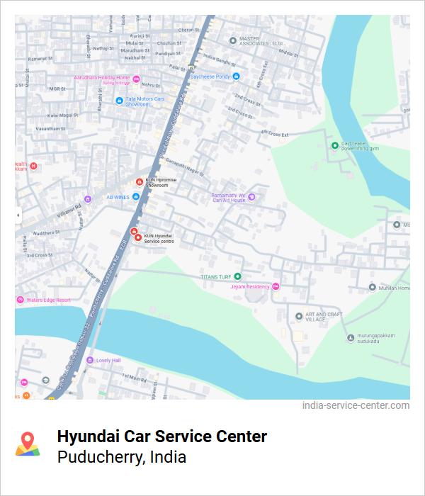 Hyundai Car Service Center Near Me, Puducherry, India