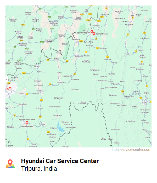 Hyundai Car Service Center Near Me, Tripura, India