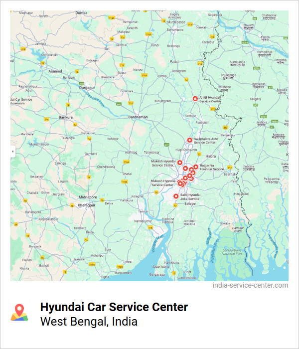 Hyundai Car Service Center Near Me, West Bengal, India