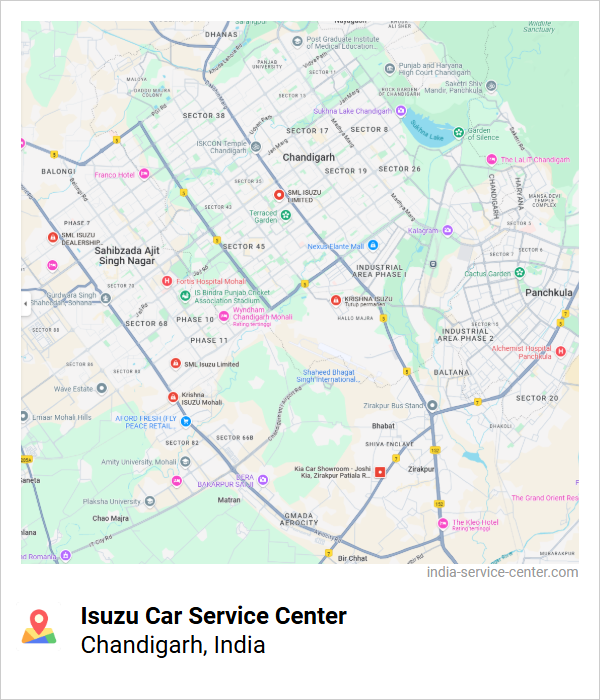 Isuzu Car Service Center Near Me, Chandigarh, India