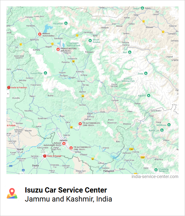 Isuzu Car Service Center Near Me, Jammu and Kashmir, India