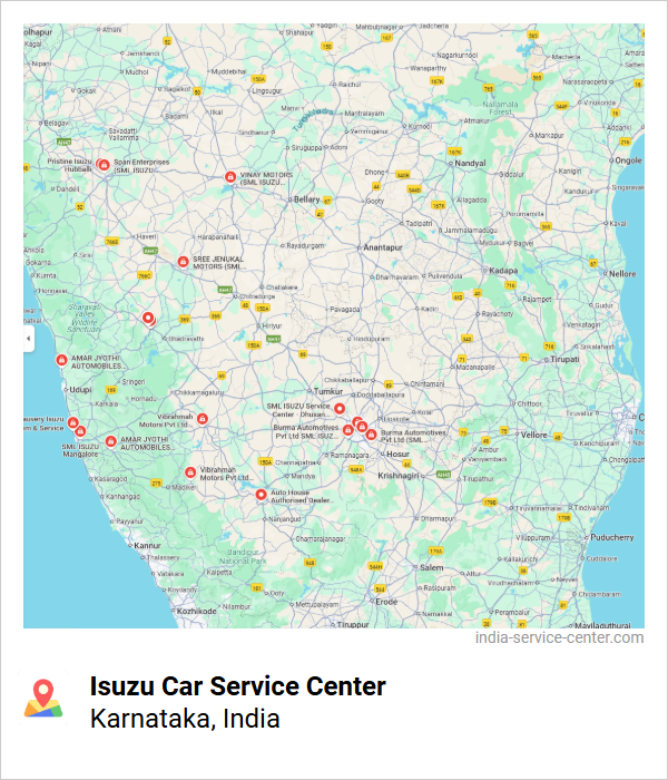 Isuzu Car Service Center Near Me, Karnataka, India