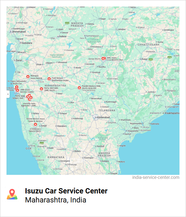 Isuzu Car Service Center Near Me, Maharashtra, India