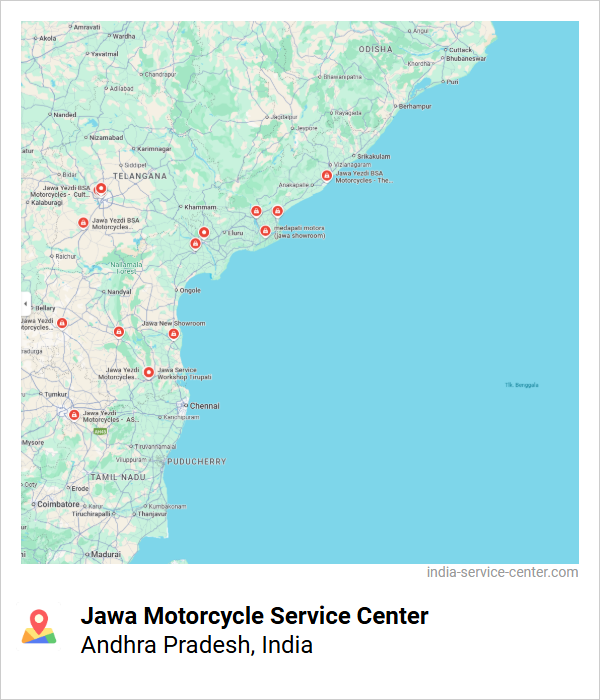 Jawa Motorcycle Service Center Near Me, Andhra Pradesh, India