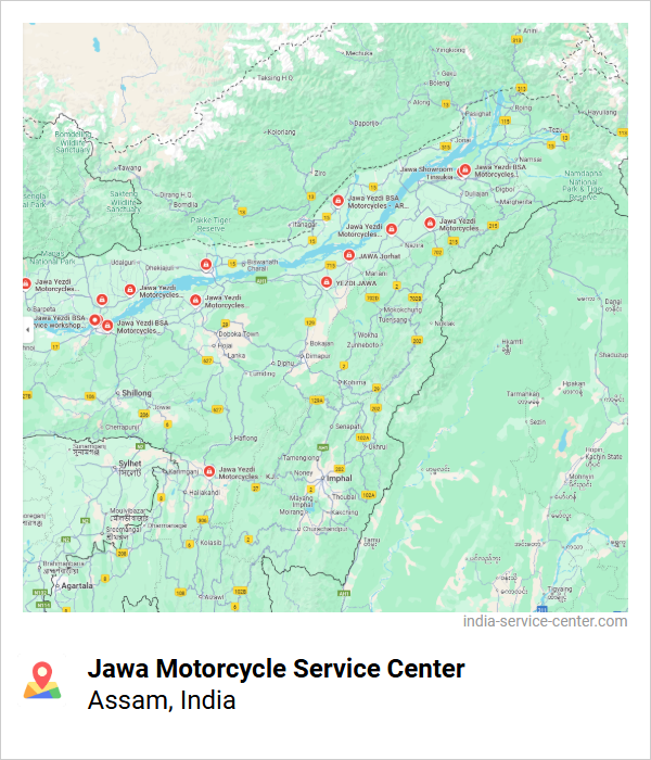 Jawa Motorcycle Service Center Near Me, Assam, India