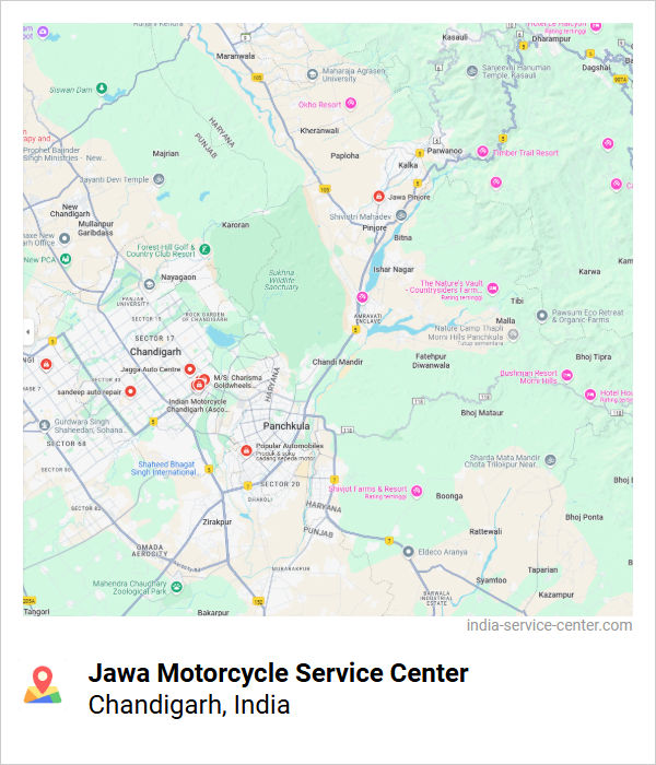 Jawa Motorcycle Service Center Near Me, Chandigarh, India