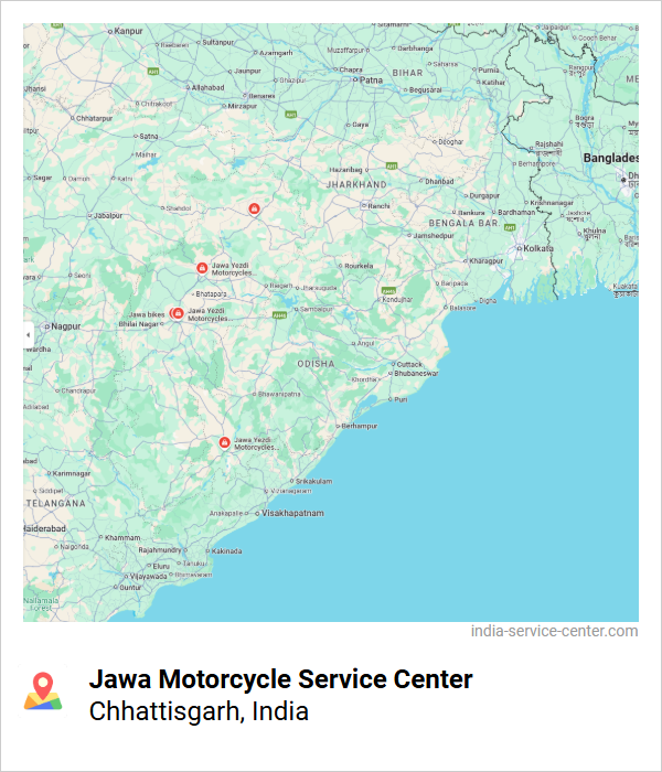 Jawa Motorcycle Service Center Near Me, Chhattisgarh, India