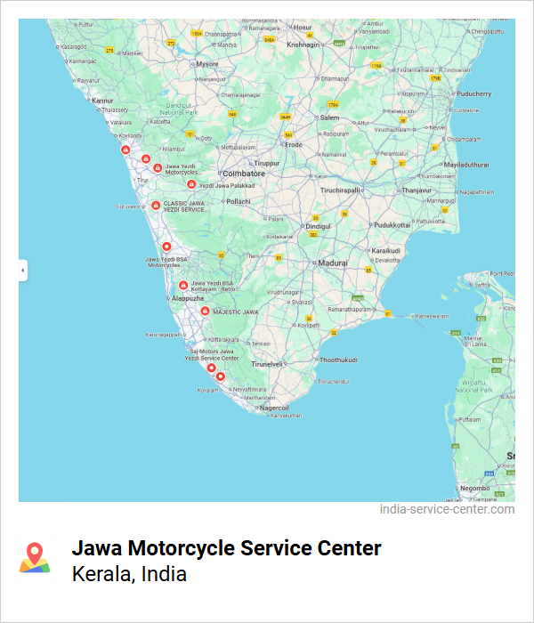 Jawa Motorcycle Service Center Near Me, Kerala, India