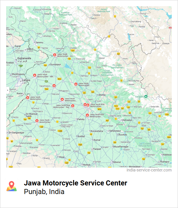 Jawa Motorcycle Service Center Near Me, Punjab, India