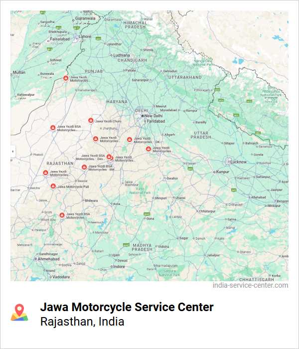 Jawa Motorcycle Service Center Near Me, Rajasthan, India