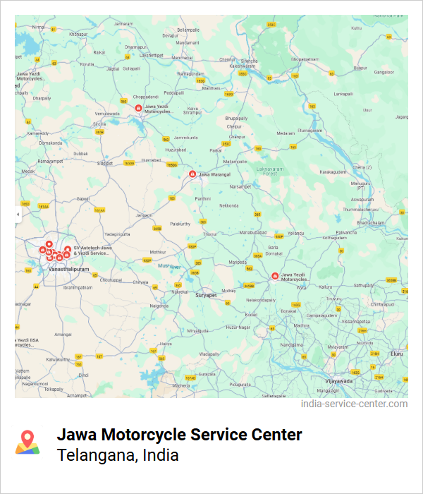Jawa Motorcycle Service Center Near Me, Telangana, India