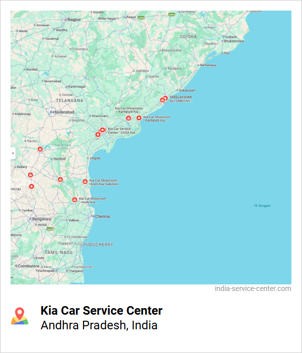 Kia Car Service Center Near Me, Andhra Pradesh, India