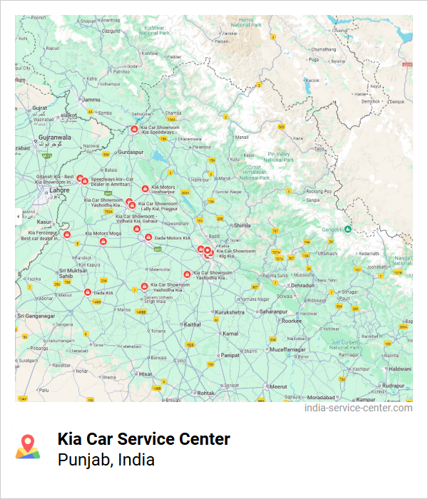 Kia Car Service Center Near Me, Punjab, India